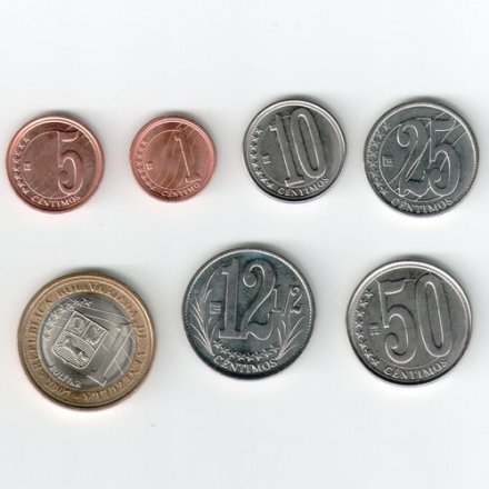 Набор из 7 монет Венесуэла 2007-2009 год
