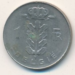 Бельгия 1 франк 1977 год BELGIE