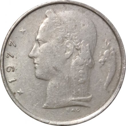 Бельгия 1 франк 1977 год BELGIE
