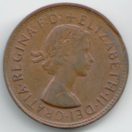 Австралия 1/2 пенни 1960 год