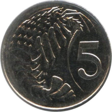 Каймановы острова 5 центов 2008 год - Креветка