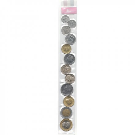 Набор из 12 монет Италия 1954-1997 год - Последняя Италия