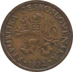 Чехословакия 10 геллеров 1932 год