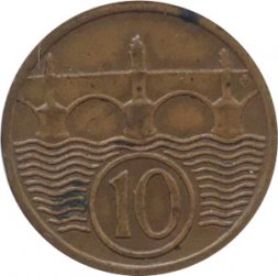 Чехословакия 10 геллеров 1932 год