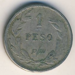 Колумбия 1 песо 1910 год
