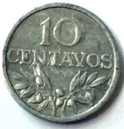 Португалия 10 сентаво 1973 год