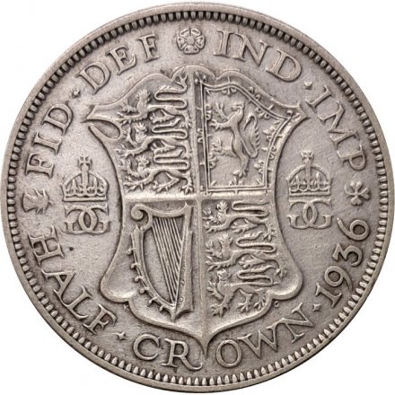 Великобритания 1/2 кроны 1936 год