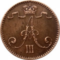 Финляндия 1 пенни 1893 год - Александр III - XF