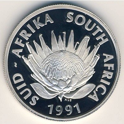 ЮАР 1 рэнд 1991 год - 100-летие Школы Медсестер В ЮАР (Proof)