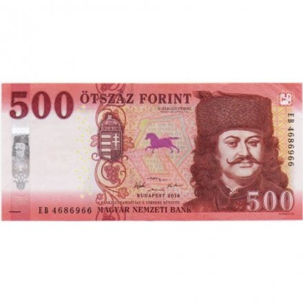 Венгрия 500 форинтов 2018 год - Князь Трансильвании Ференц II Ракоци - XF