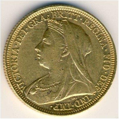 Великобритания 1 соверен 1894 год