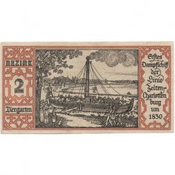Германия (нотгельд) 50 пфеннигов 1921 год - Серия "Районы Берлина". Шарлоттенбург 1830 (вид 2) - XF