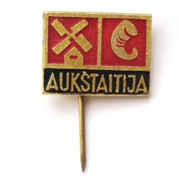 Значок-иголка Aukstaitija Аукштайтия - Этнографическая область на северо-востоке современной Литвы