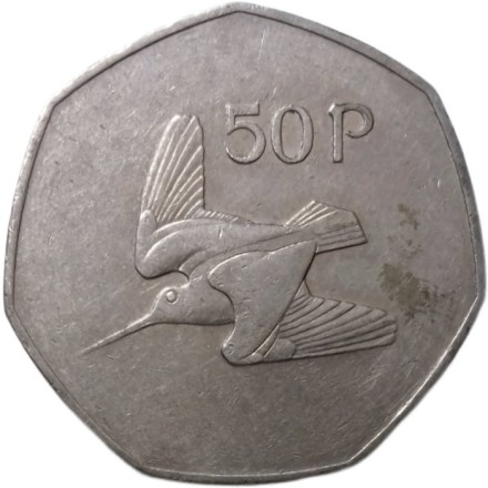 Ирландия 50 пенсов 1988 год - Вальдшнеп