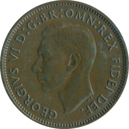 Великобритания 1 фартинг 1950 год - Крапивник
