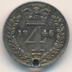 Великобритания 4 пенса 1846 год