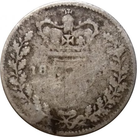 Великобритания 3 пенса 1838-1887 год