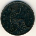 Великобритания 1/2 пенни 1891 год