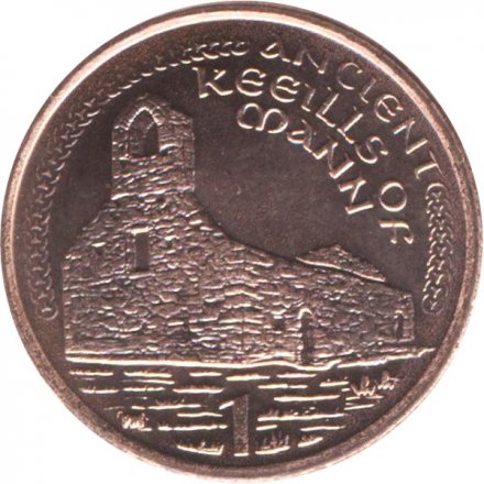 Остров Мэн 1 пенни 2002 год - Руины древней часовни (&quot;AA&quot; на реверсе)