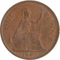 Великобритания 1 пенни 1967 год