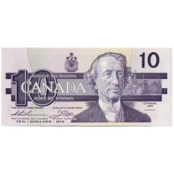 Канада 10 долларов 1989 год - Портрет Сэра Джона Александера Макдональда - UNC