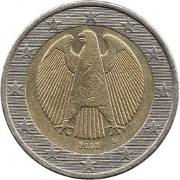 Германия 2 евро 2002 год (G)