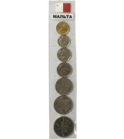 Набор из 7 монет Мальта 1991-2001 год 