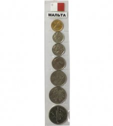 Набор из 7 монет Мальта 1991-2001 год 