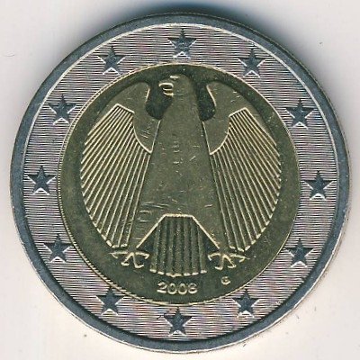 Германия 2 евро 2008 год (G)