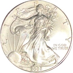 США 1 доллар 2002 год - Шагающая свобода (без отметки МД)    
