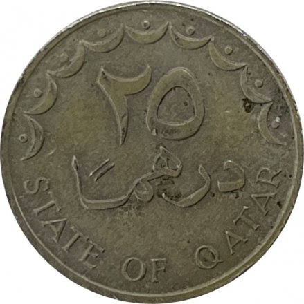 Катар 25 дирхамов 1976 год