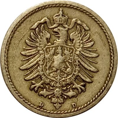 Германия 5 пфеннигов 1889 год (D)