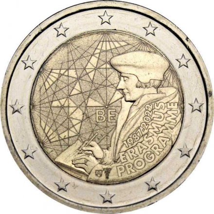 Бельгия 2 евро 2022 год - 35 лет программе Эразмус