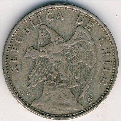 Чили 2 песо 1927 год