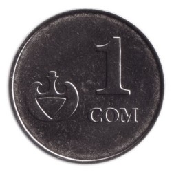 Монета Кыргызстан 1 сом 2008 год - Коокор