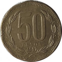 Чили 50 песо 1997 год