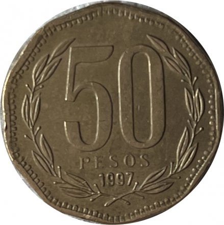 Чили 50 песо 1997 год