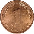ФРГ 1 пфенниг 1975 год - F