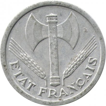 Франция 2 франка 1943 год - Режим Виши (без отметки МД)