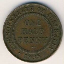 Австралия 1/2 пенни 1935 год