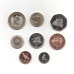 Набор из 8 монет Гибралтар 2004 - 2012 год
