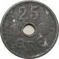 Дания 25 эре 1943 год - Король Кристиан X