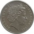 Австралия 5 центов 2001 год - Ехидна