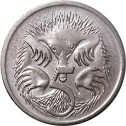 Австралия 5 центов 2005 год - Ехидна