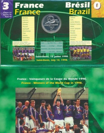 Франция 5 франков 1998 год
