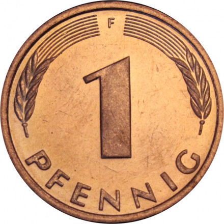 ФРГ 1 пфенниг 1991 год (F)