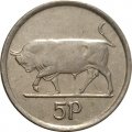 Ирландия 5 пенсов 1993 год - Бык. Ирландская арфа