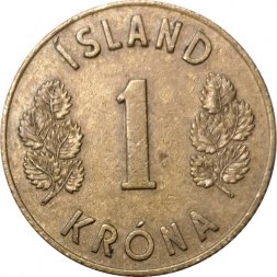 Исландия 1 крона 1961 год