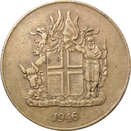 Исландия 1 крона 1946 год