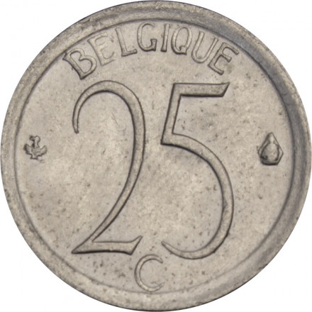 Бельгия 25 сантимов 1975 год BELGIQUE